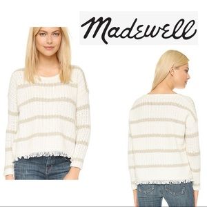 Madewell Ester Fringe Stripe Sweater